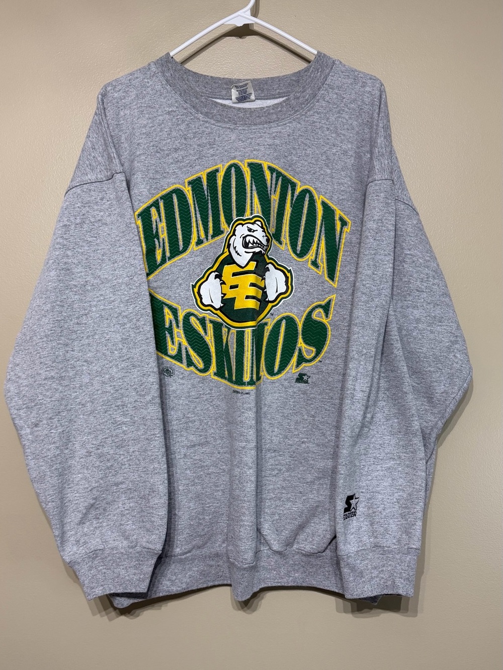 Vintage 1993 Starter Edmonton Eskimos CFL Crewneck Sweater